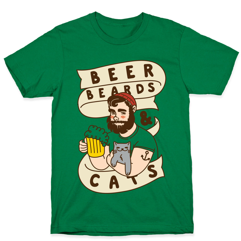 Beer, Beards and Cats T-Shirt