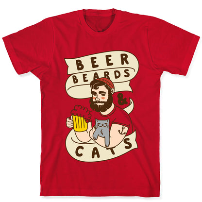 Beer, Beards and Cats T-Shirt