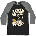 Beer, Beards and Cats Baseball Tee