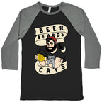 Beer, Beards and Cats Baseball Tee