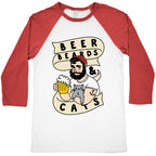 Beer, Beards and Cats Baseball Tee