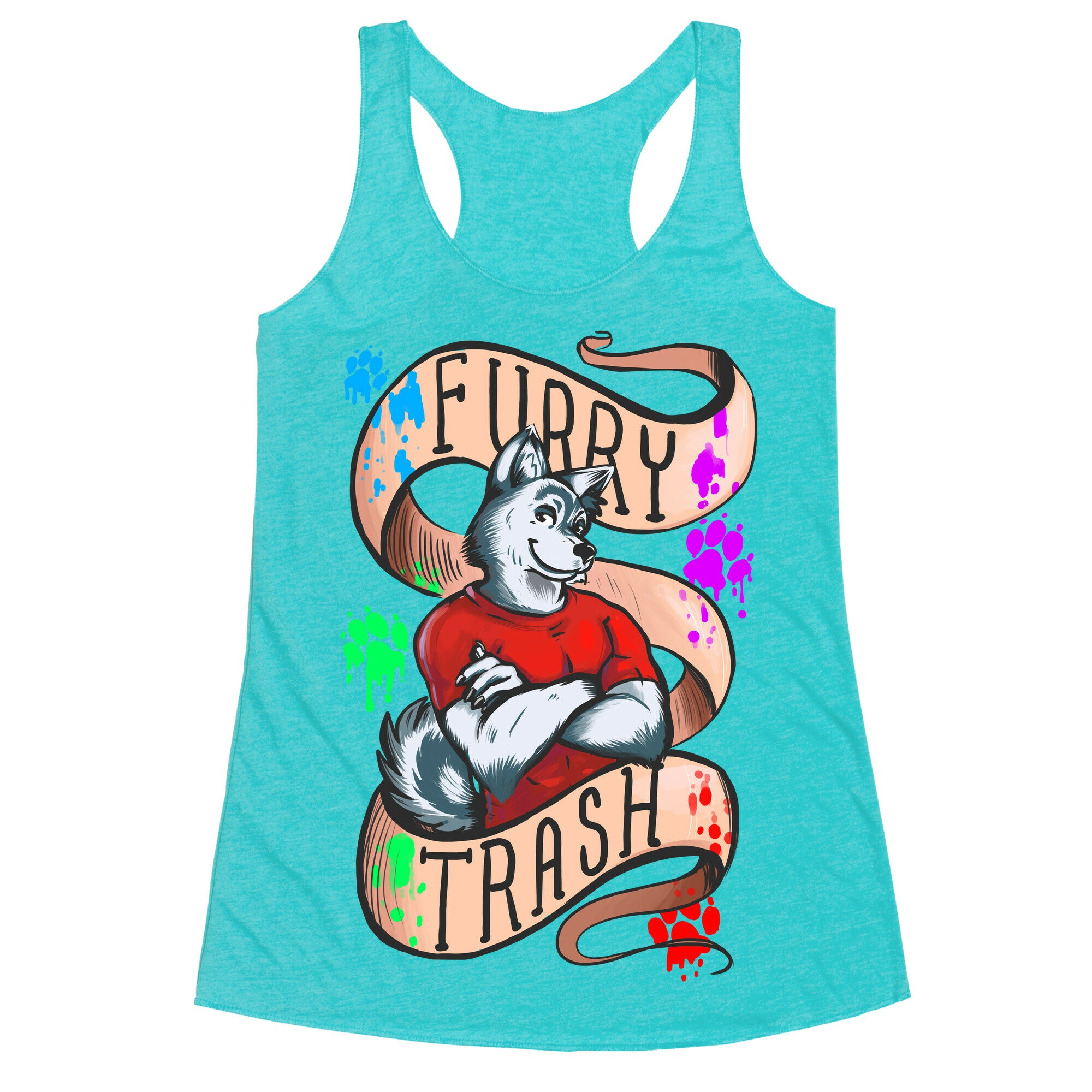 Furry Trash Racerback Tank
