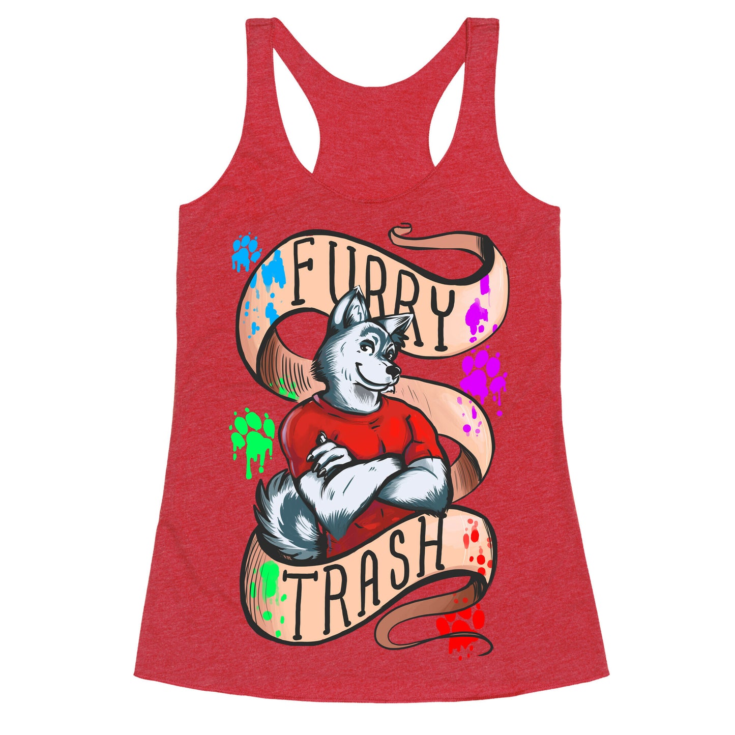 Furry Trash Racerback Tank