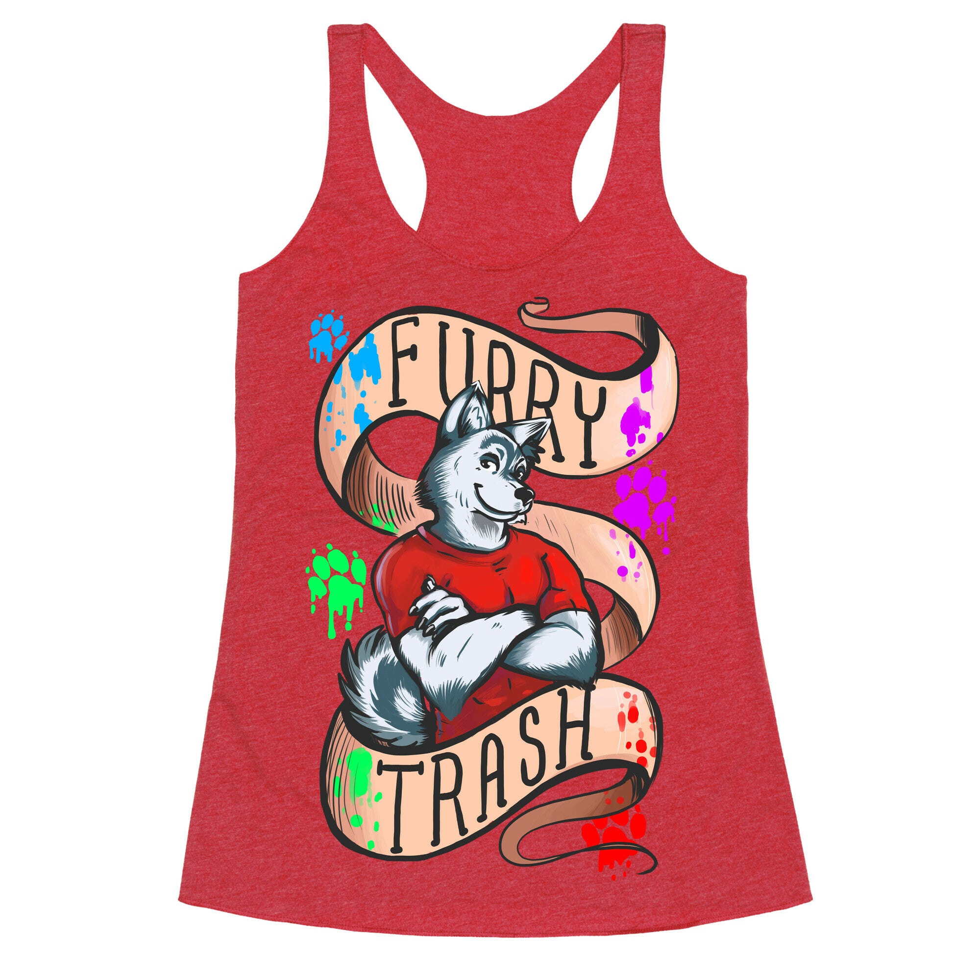 Furry Trash Racerback Tank
