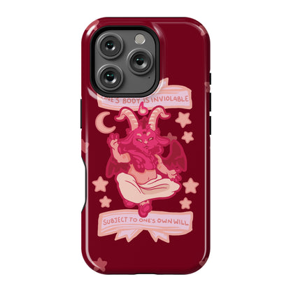 One's Body Is Inviolable Subject To One's Own Will Phone Case