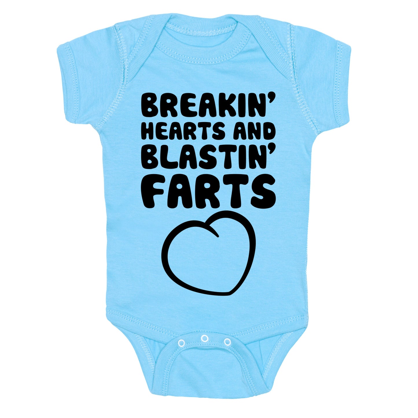 Breakin' Hearts And Blastin' Farts Baby One Piece