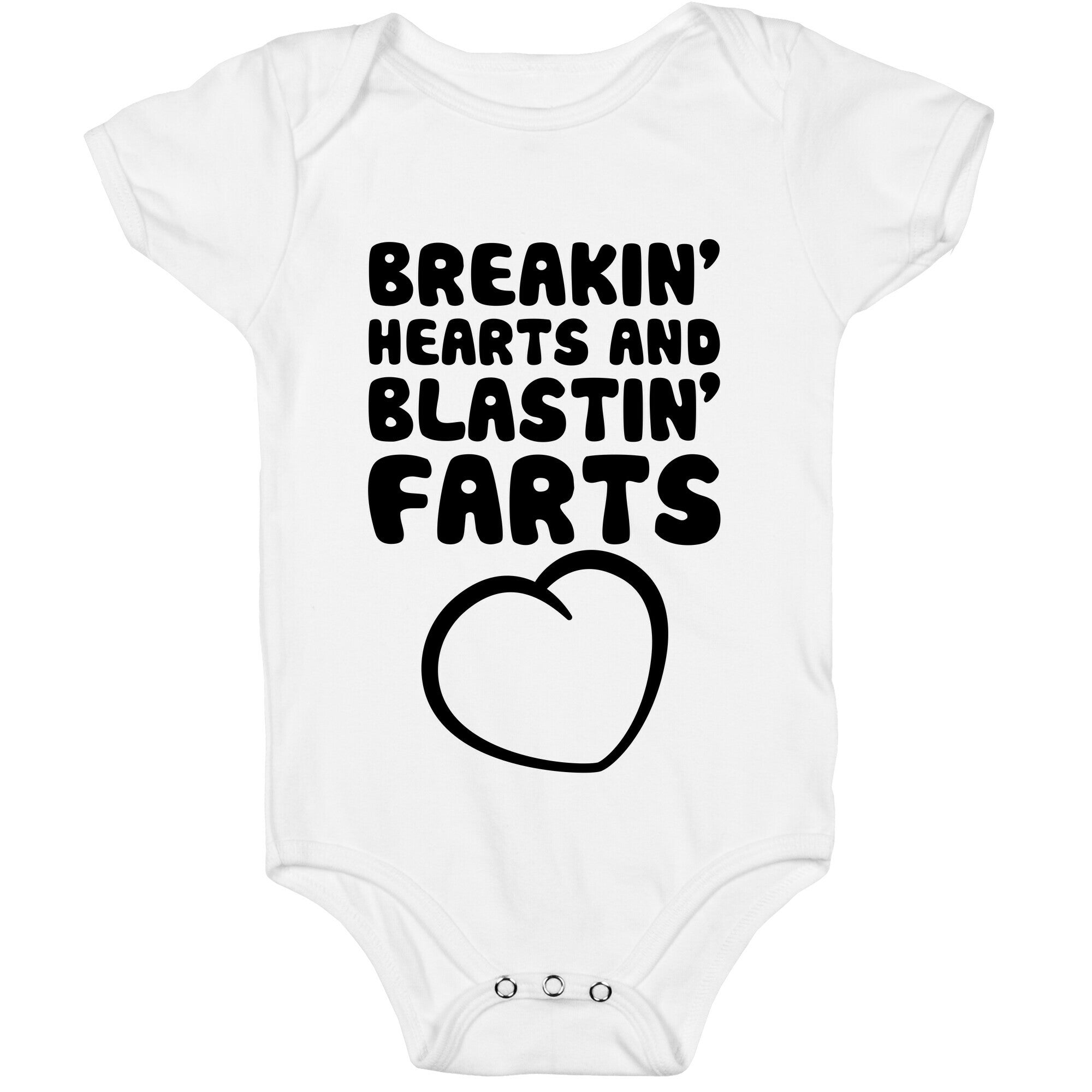 Breakin' Hearts And Blastin' Farts Baby One Piece