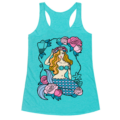 Nautical Tattoo Mermaid Racerback Tank