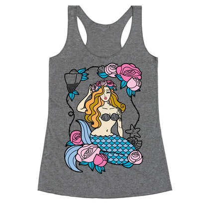 Nautical Tattoo Mermaid Racerback Tank