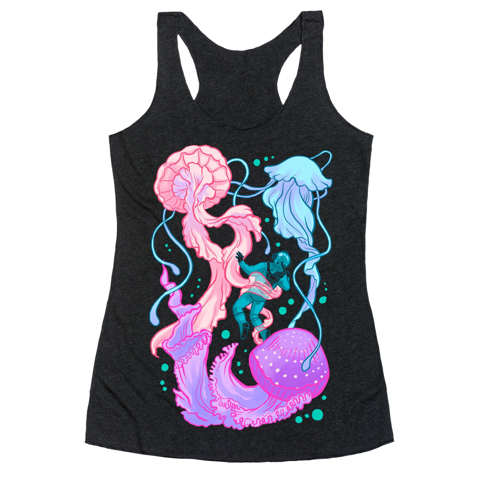 Deep Sea Diver & Jellyfish Racerback Tank