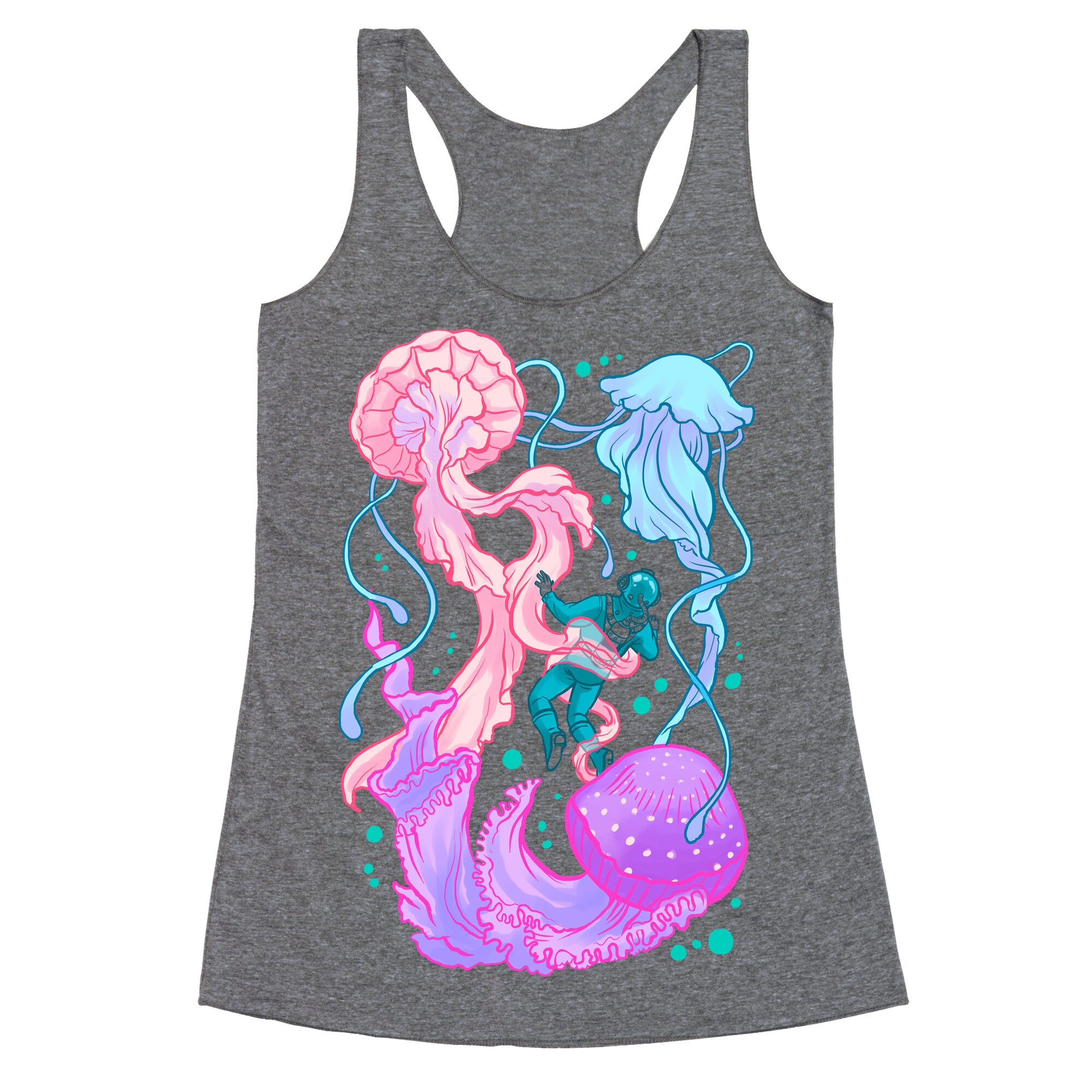 Deep Sea Diver & Jellyfish Racerback Tank