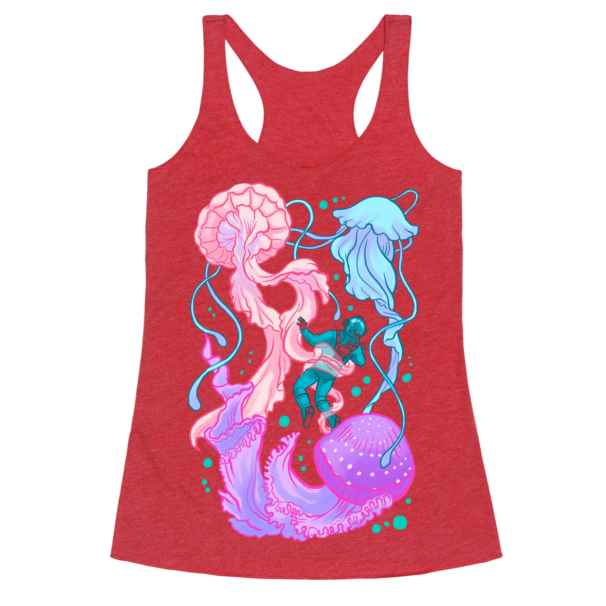 Deep Sea Diver & Jellyfish Racerback Tank