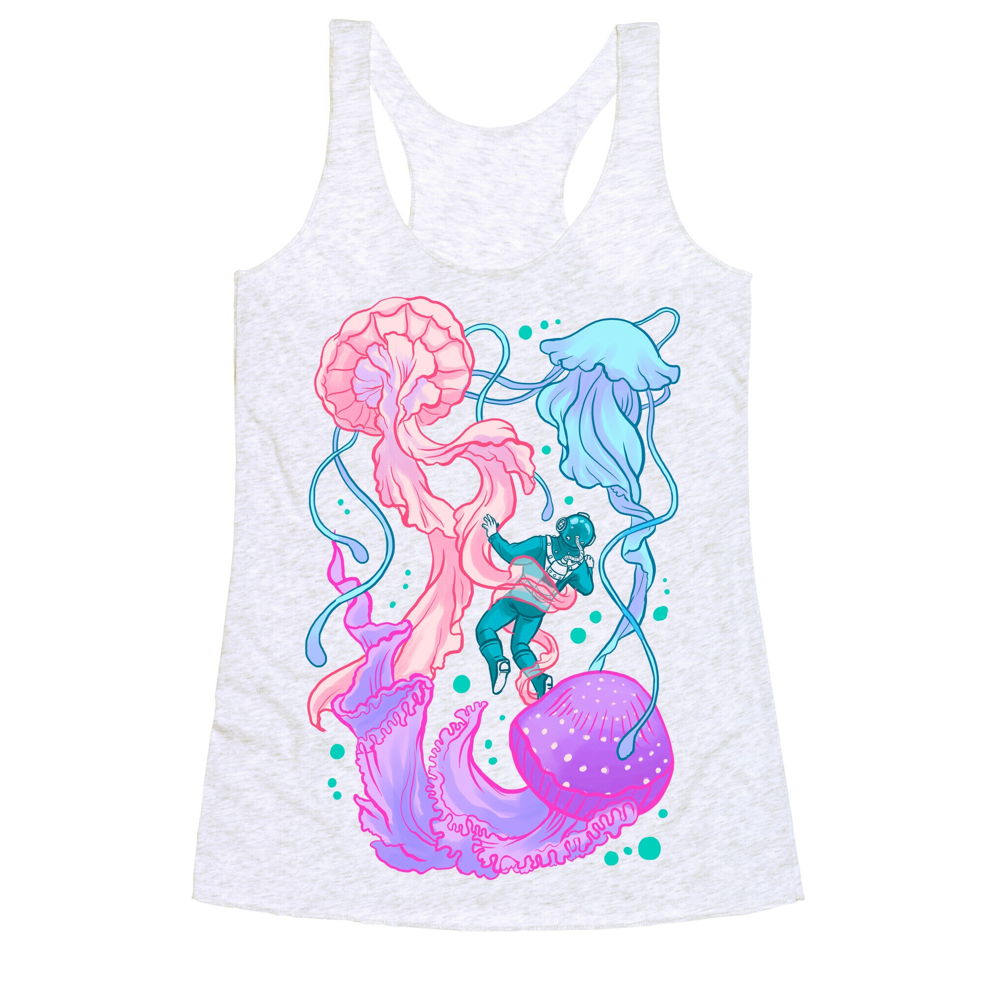 Deep Sea Diver & Jellyfish Racerback Tank