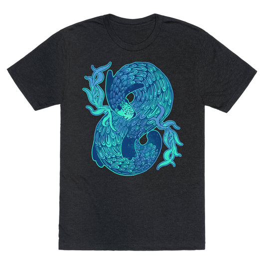 Swirling Wave Otter Unisex Triblend Tee