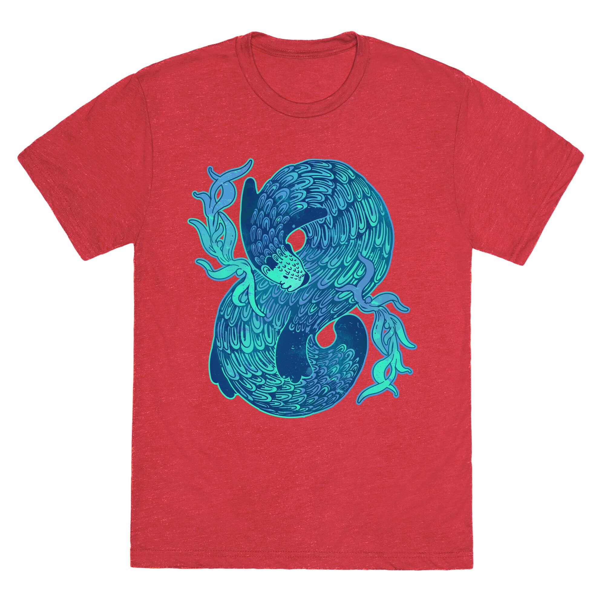 Swirling Wave Otter Unisex Triblend Tee