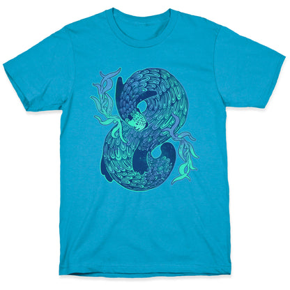 Swirling Wave Otter Unisex Triblend Tee