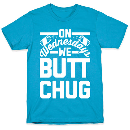 On Wednesdays We Butt Chug Unisex Triblend Tee
