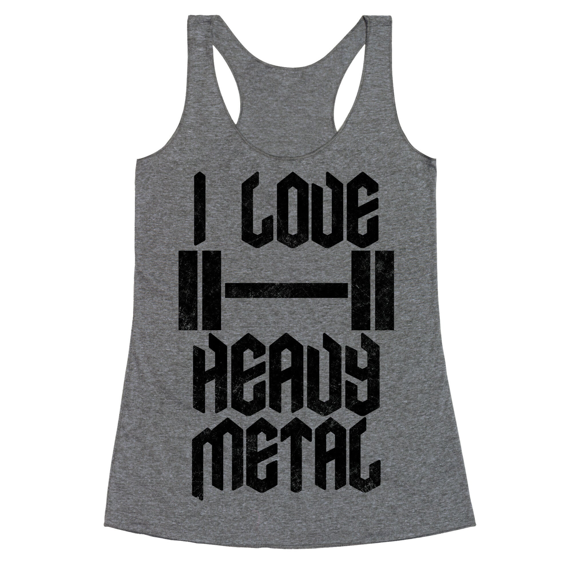 I Love Heavy Metal Racerback Tank