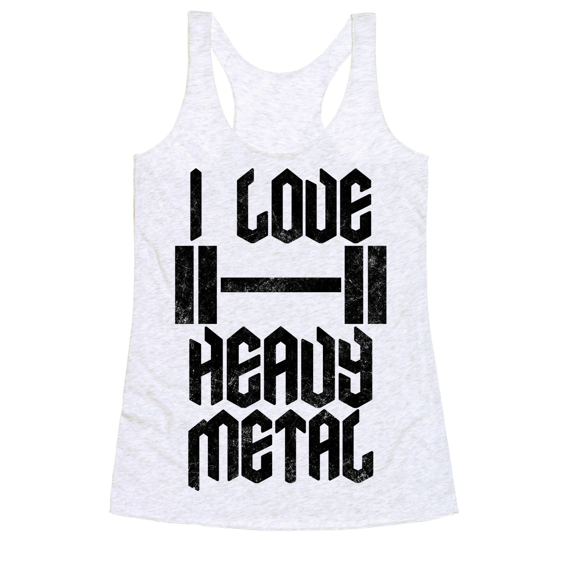 I Love Heavy Metal Racerback Tank