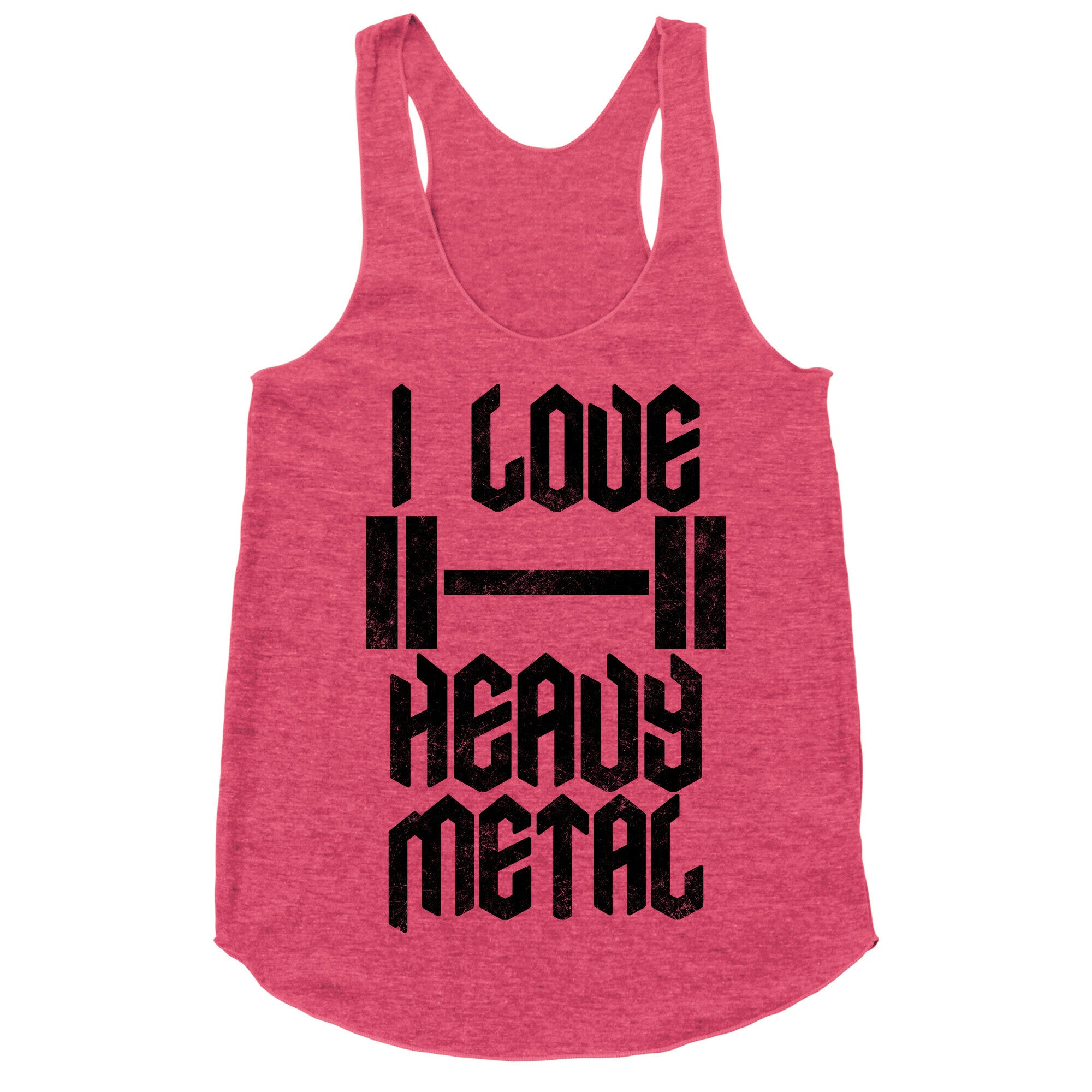 I Love Heavy Metal Racerback Tank