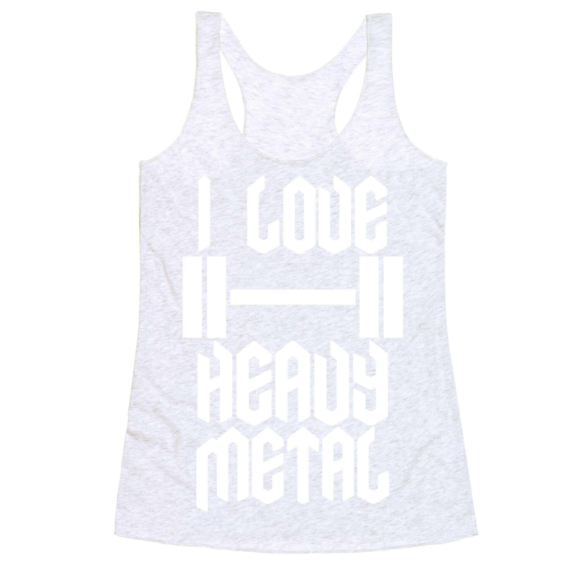 I Love Heavy Metal Racerback Tank