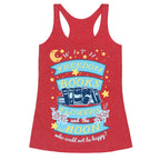 With Freedom Books Flowers And The Moon Who Could Not Be Happy Racerback Tank