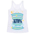 With Freedom Books Flowers And The Moon Who Could Not Be Happy Racerback Tank