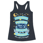 With Freedom Books Flowers And The Moon Who Could Not Be Happy Racerback Tank