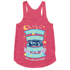 With Freedom Books Flowers And The Moon Who Could Not Be Happy Racerback Tank