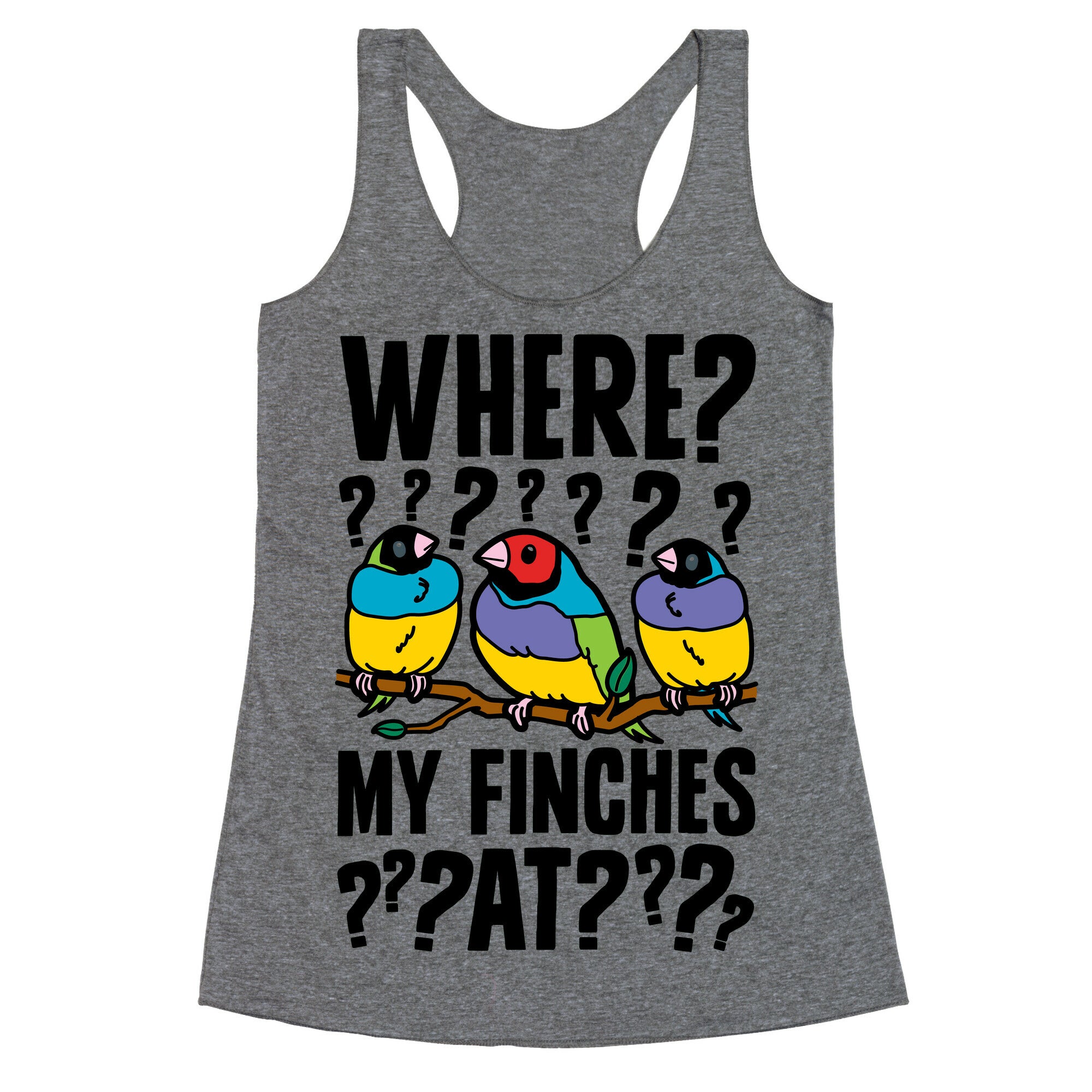 Where My Finches At? Racerback Tank