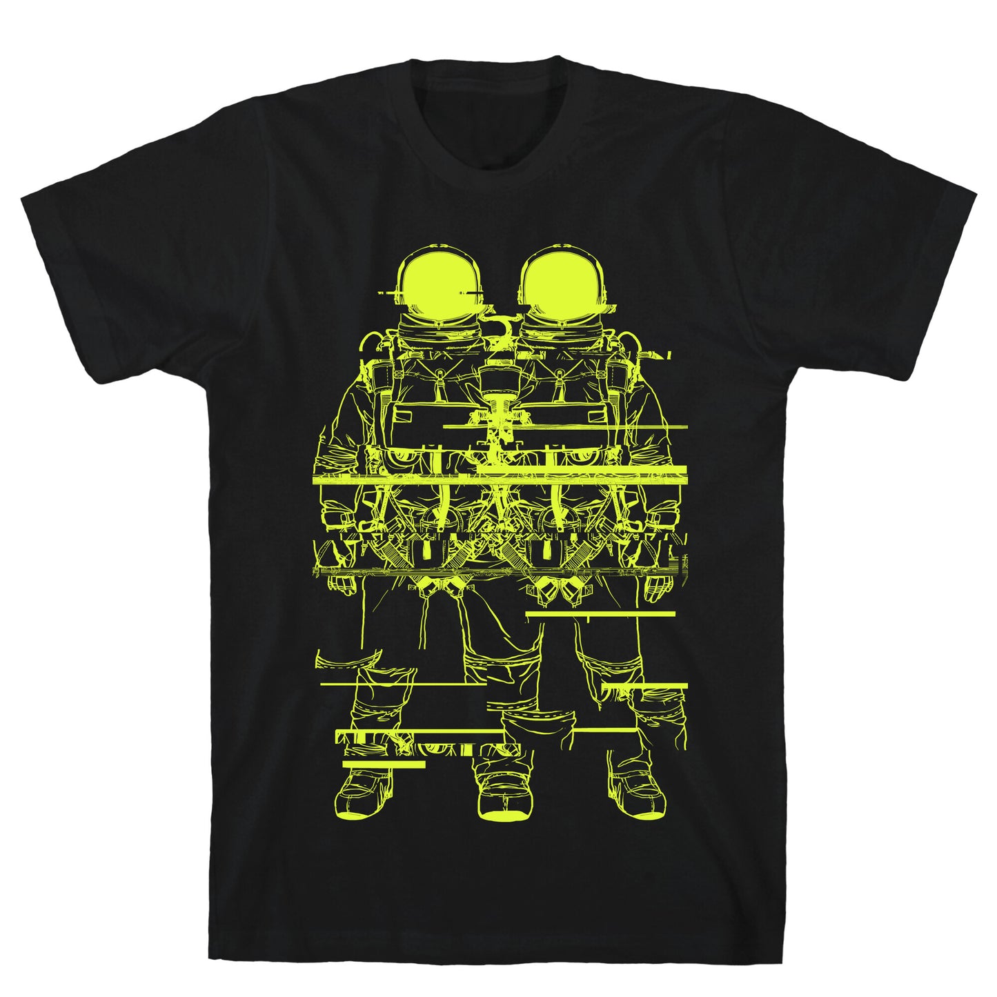 Twin Astronaut Glitch T-Shirt