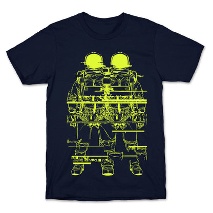 Twin Astronaut Glitch T-Shirt