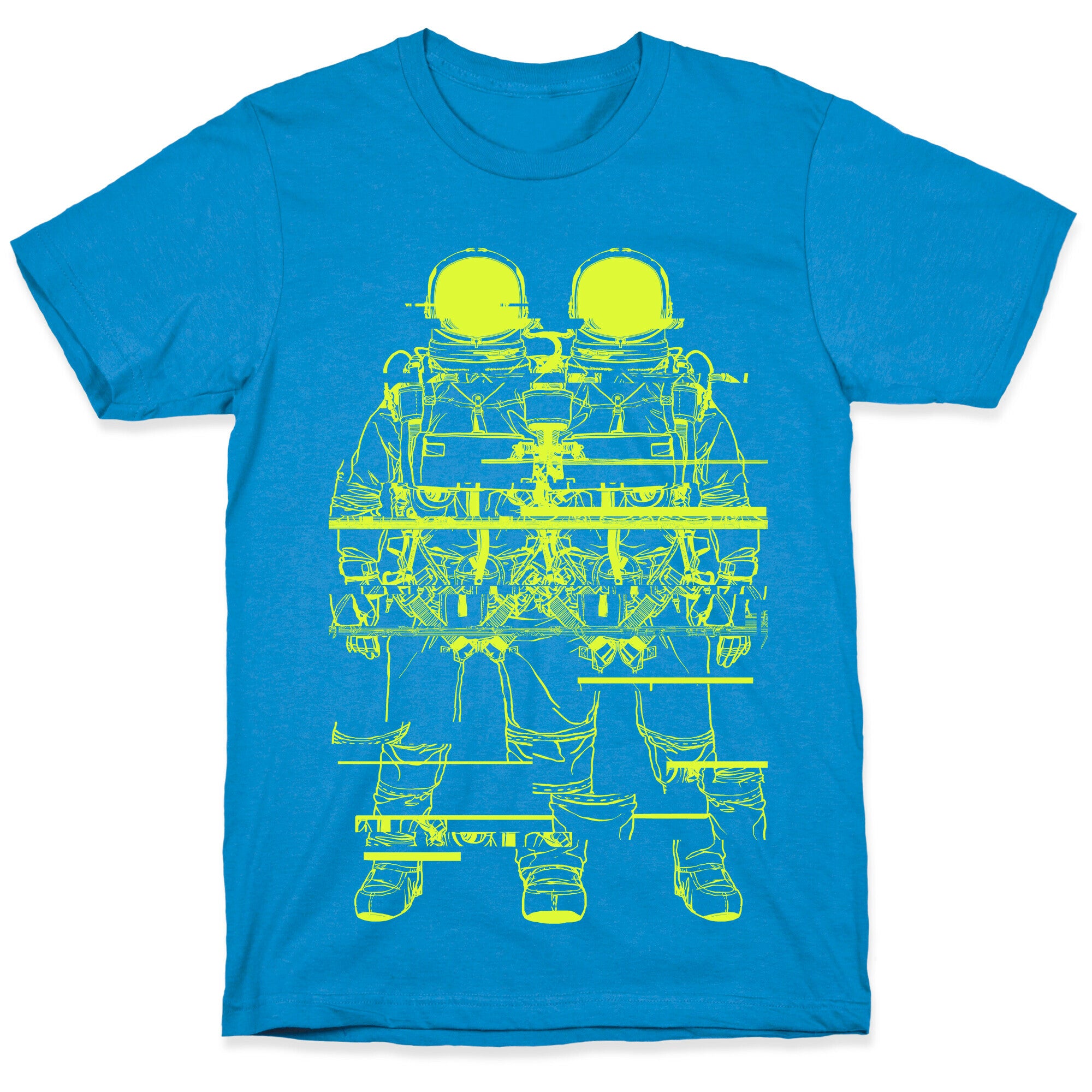 Twin Astronaut Glitch T-Shirt