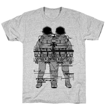 Twin Astronaut Glitch T-Shirt