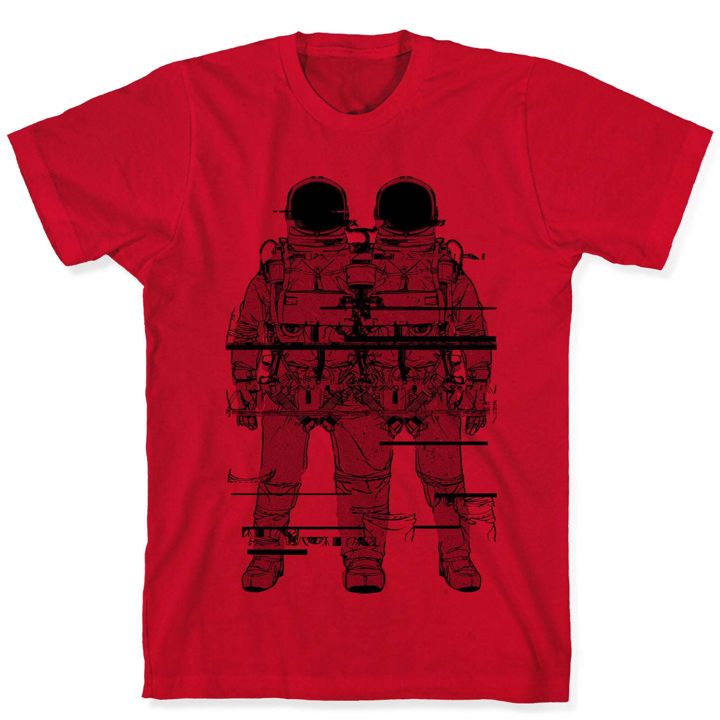 Twin Astronaut Glitch T-Shirt