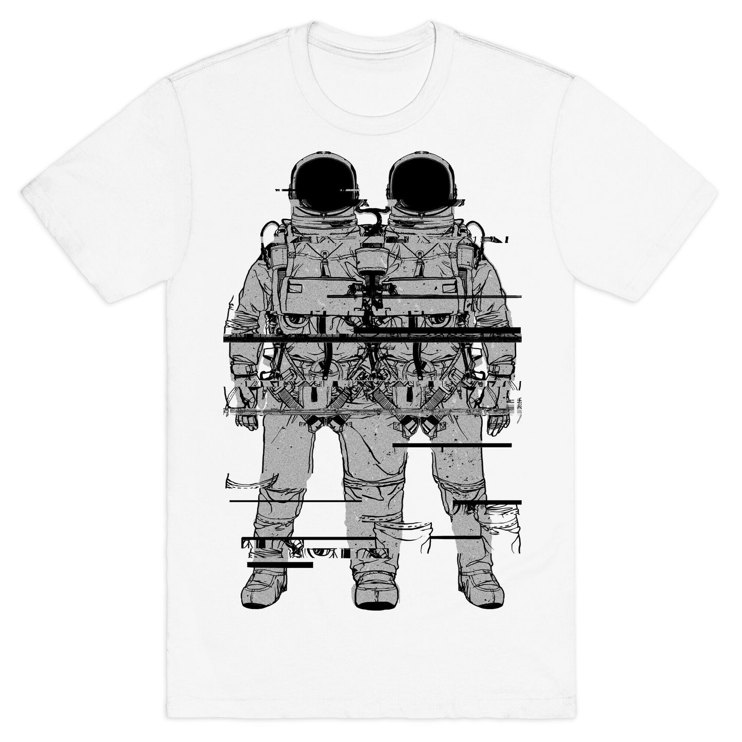 Twin Astronaut Glitch T-Shirt