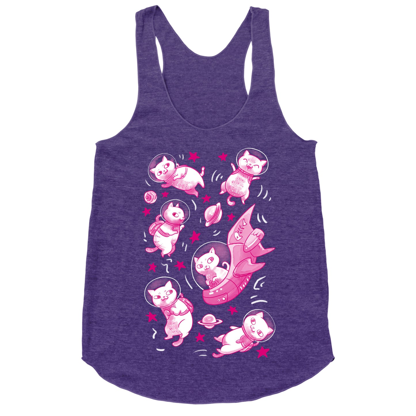 Cats In Space Racerback Tank