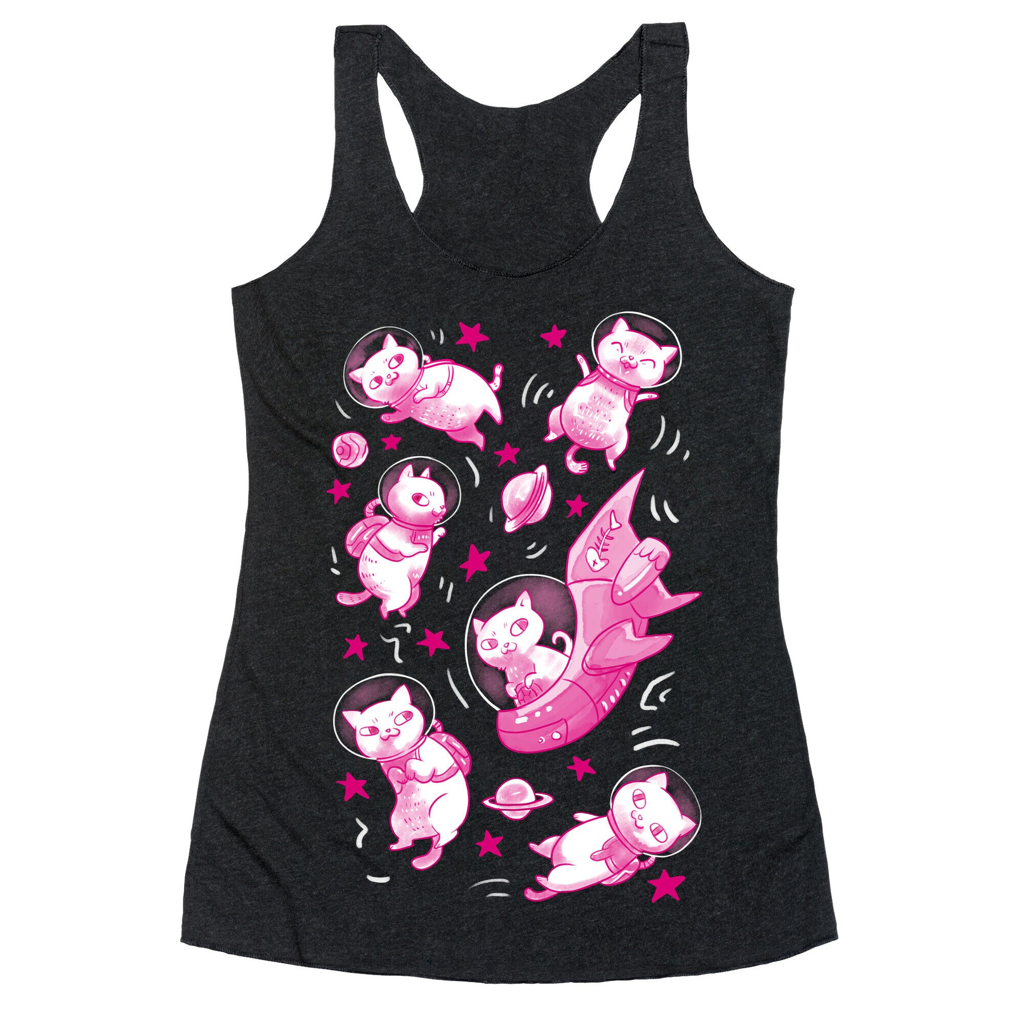 Cats In Space Racerback Tank