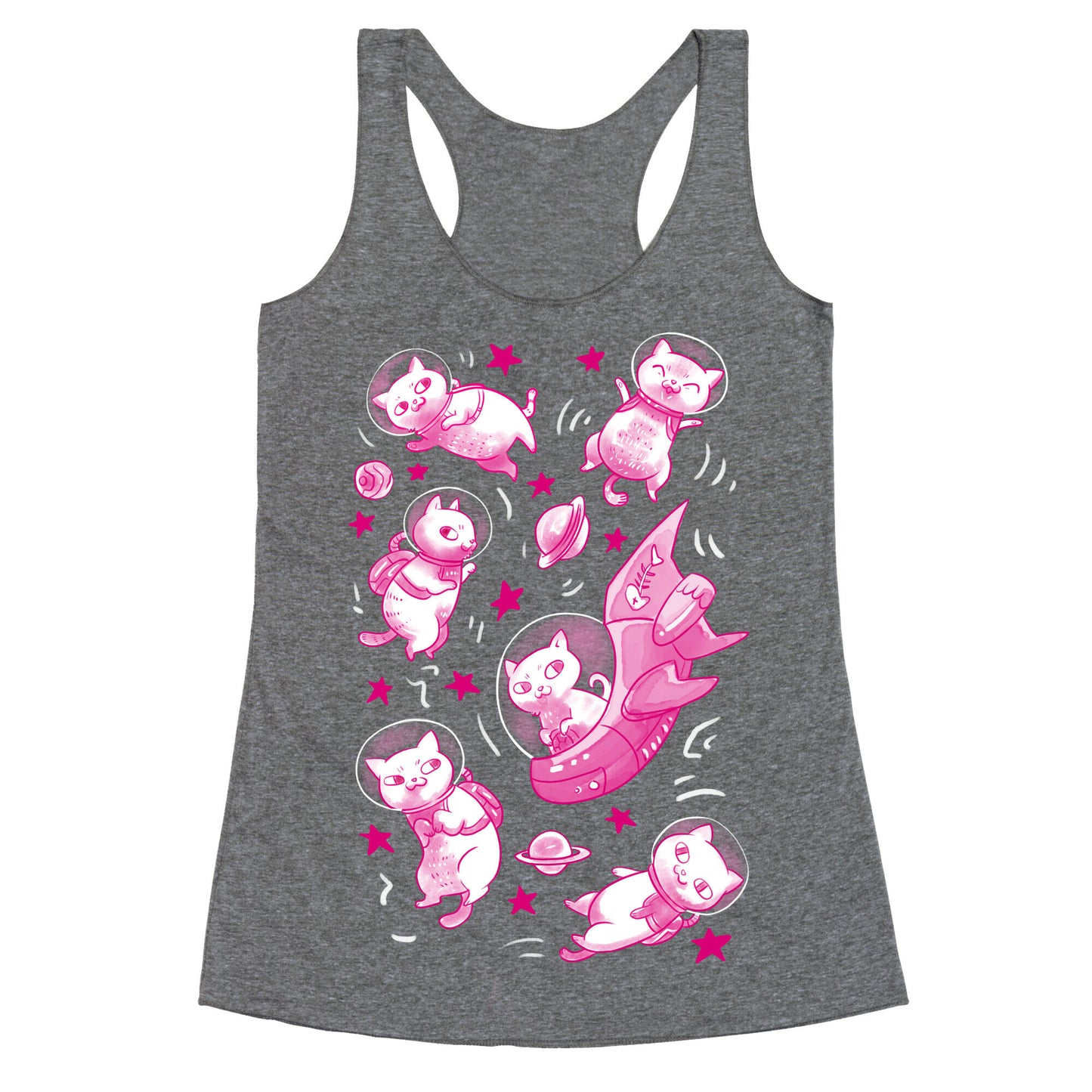 Cats In Space Racerback Tank