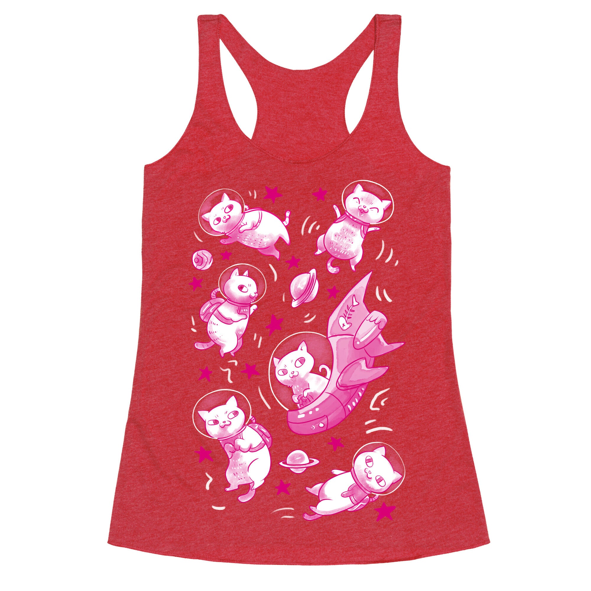 Cats In Space Racerback Tank
