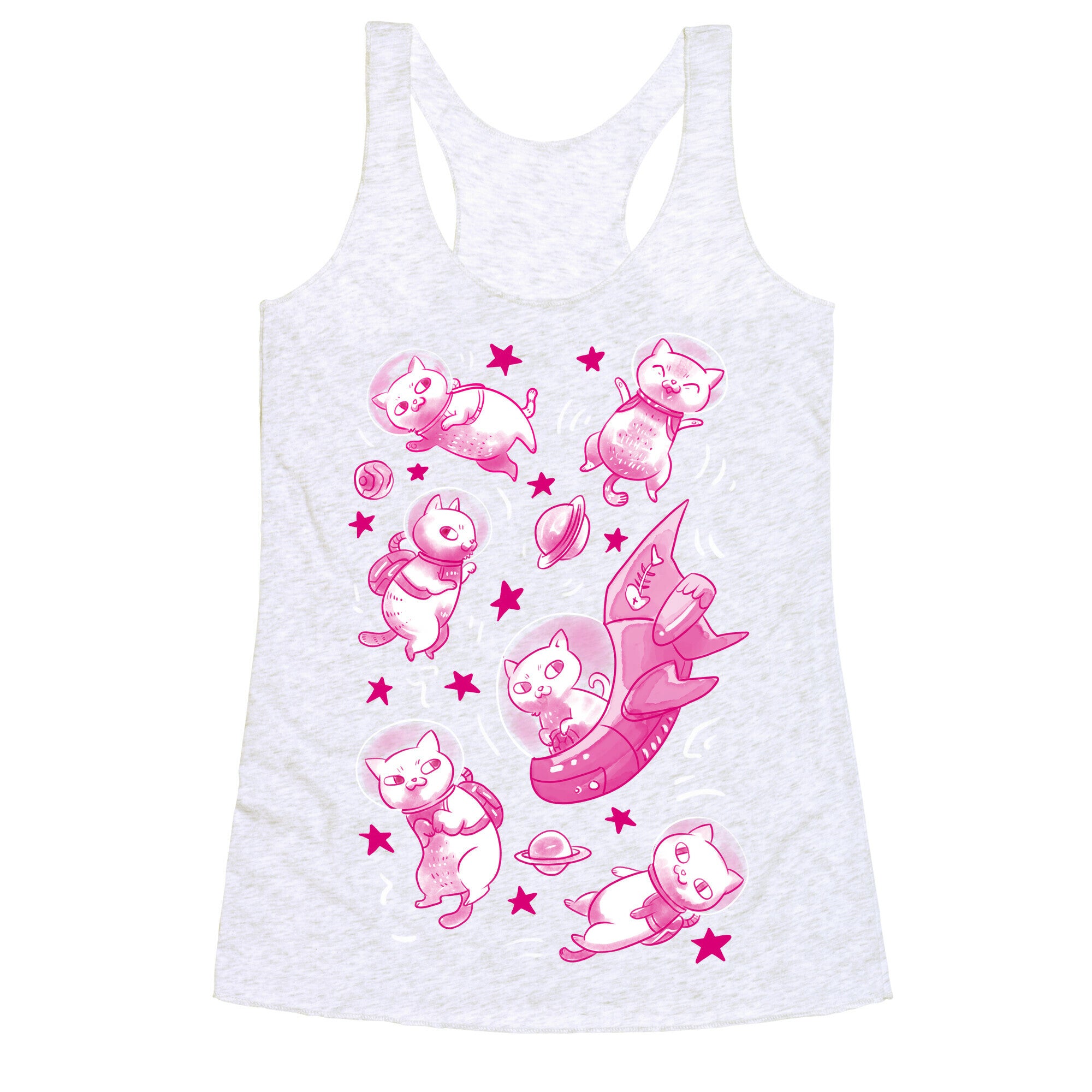 Cats In Space Racerback Tank