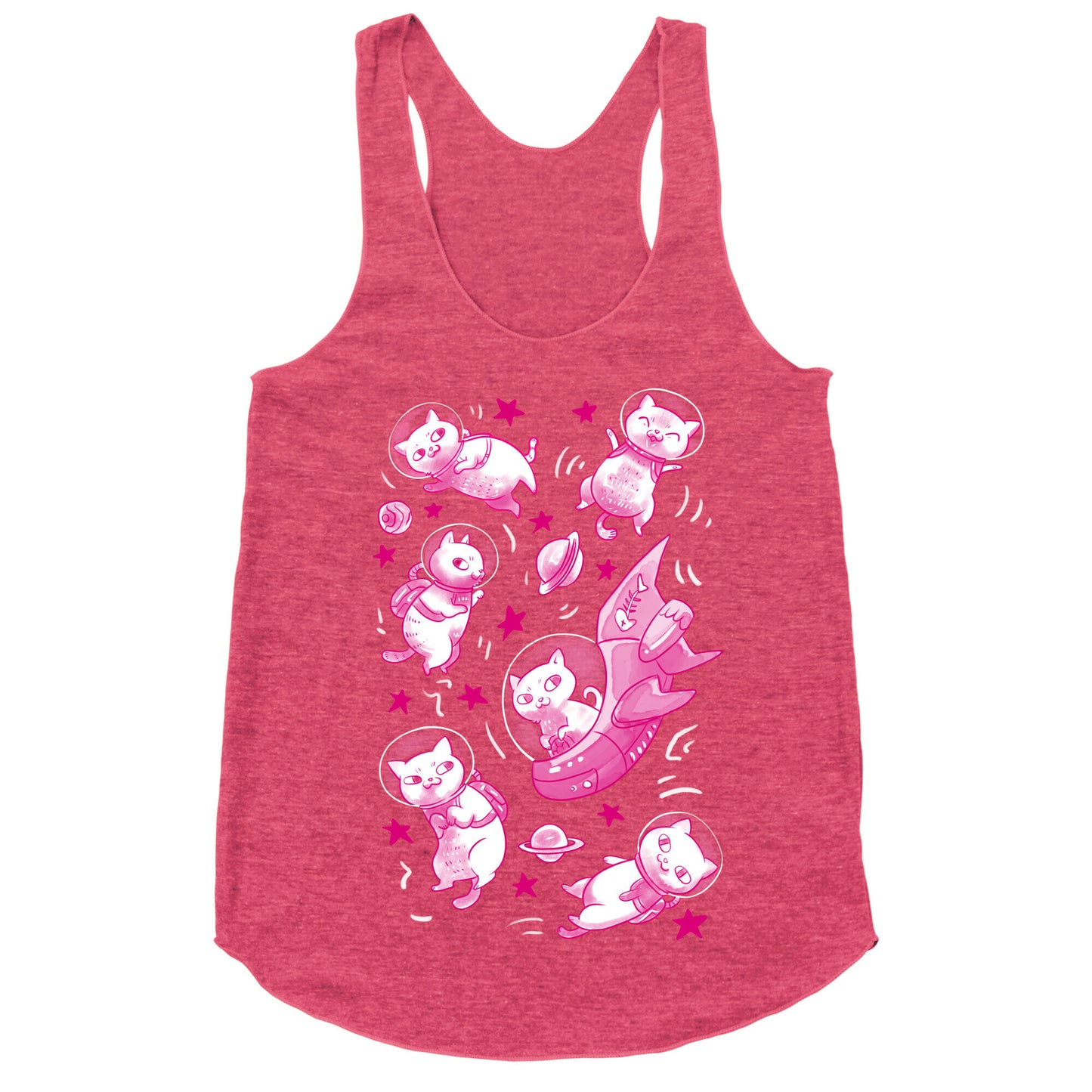 Cats In Space Racerback Tank