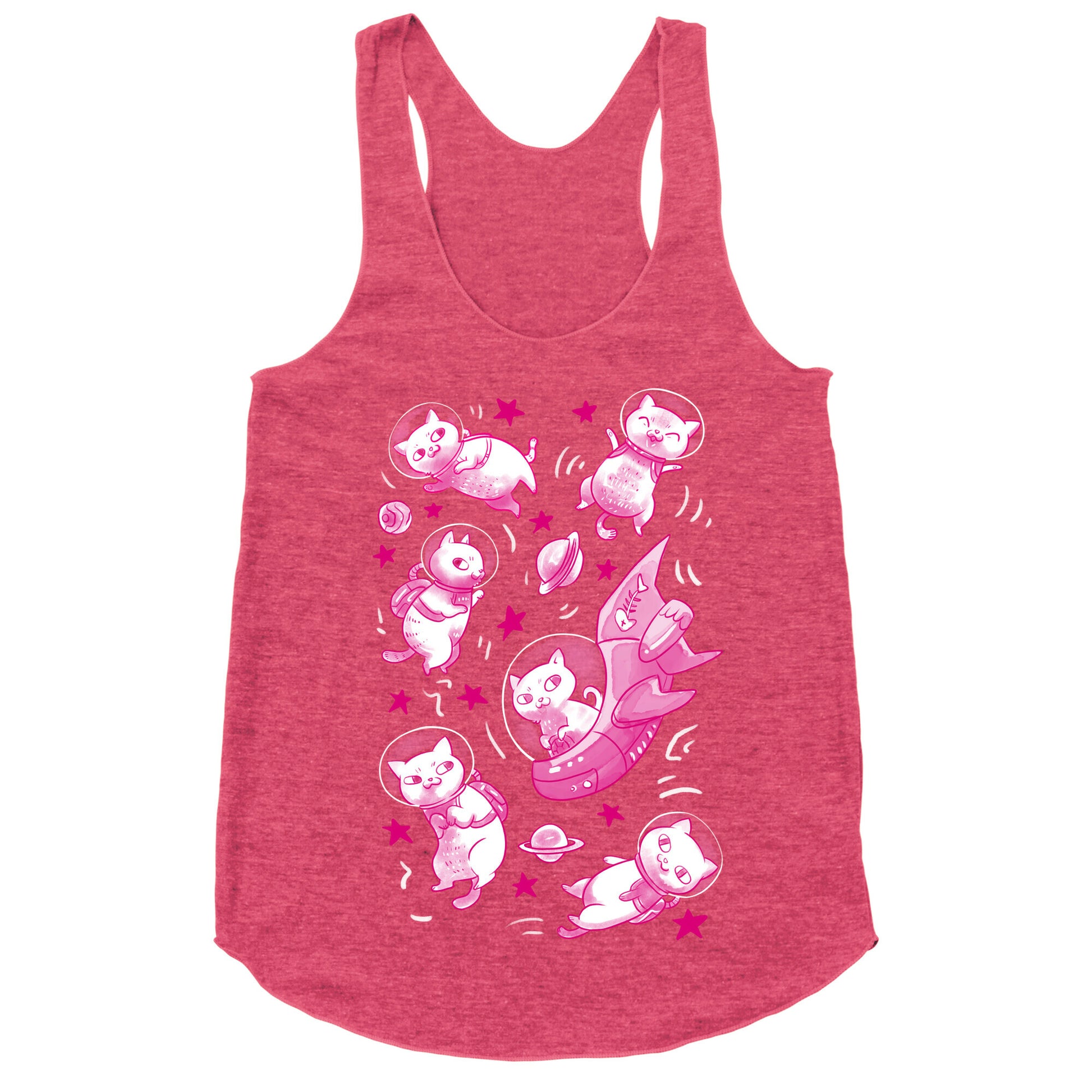 Cats In Space Racerback Tank