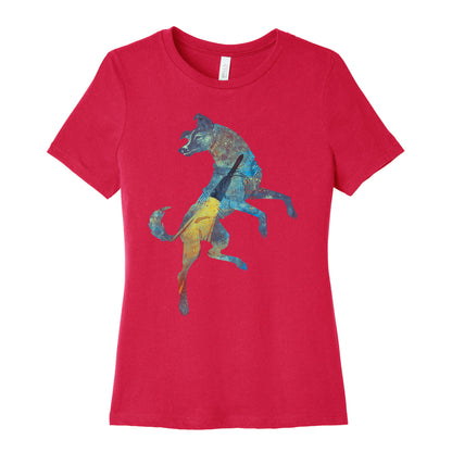 Astronaut Dog Laika Women's Cotton Tee