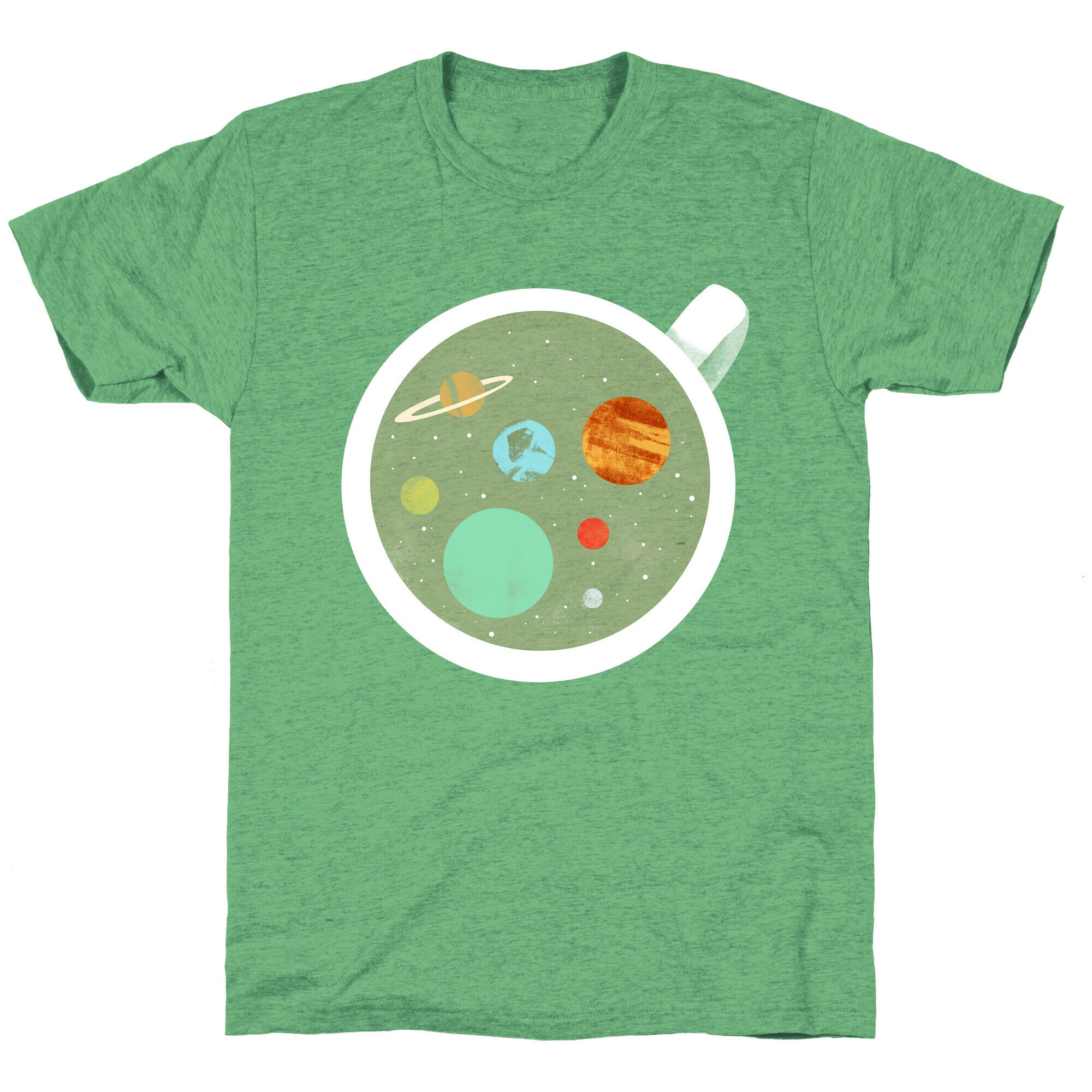 Coffee & Space Planets Unisex Triblend Tee