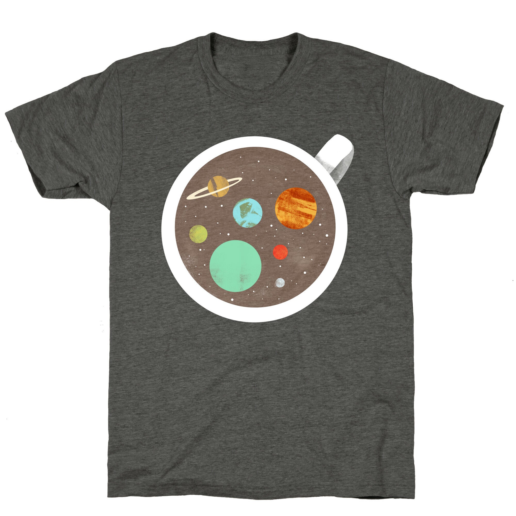 Coffee & Space Planets Unisex Triblend Tee