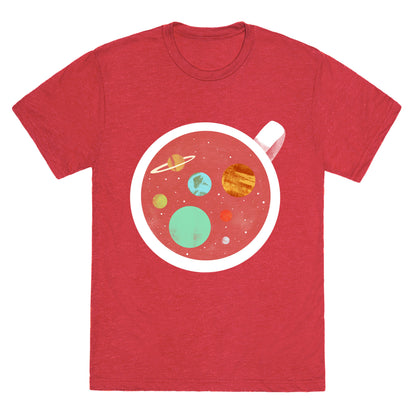Coffee & Space Planets Unisex Triblend Tee