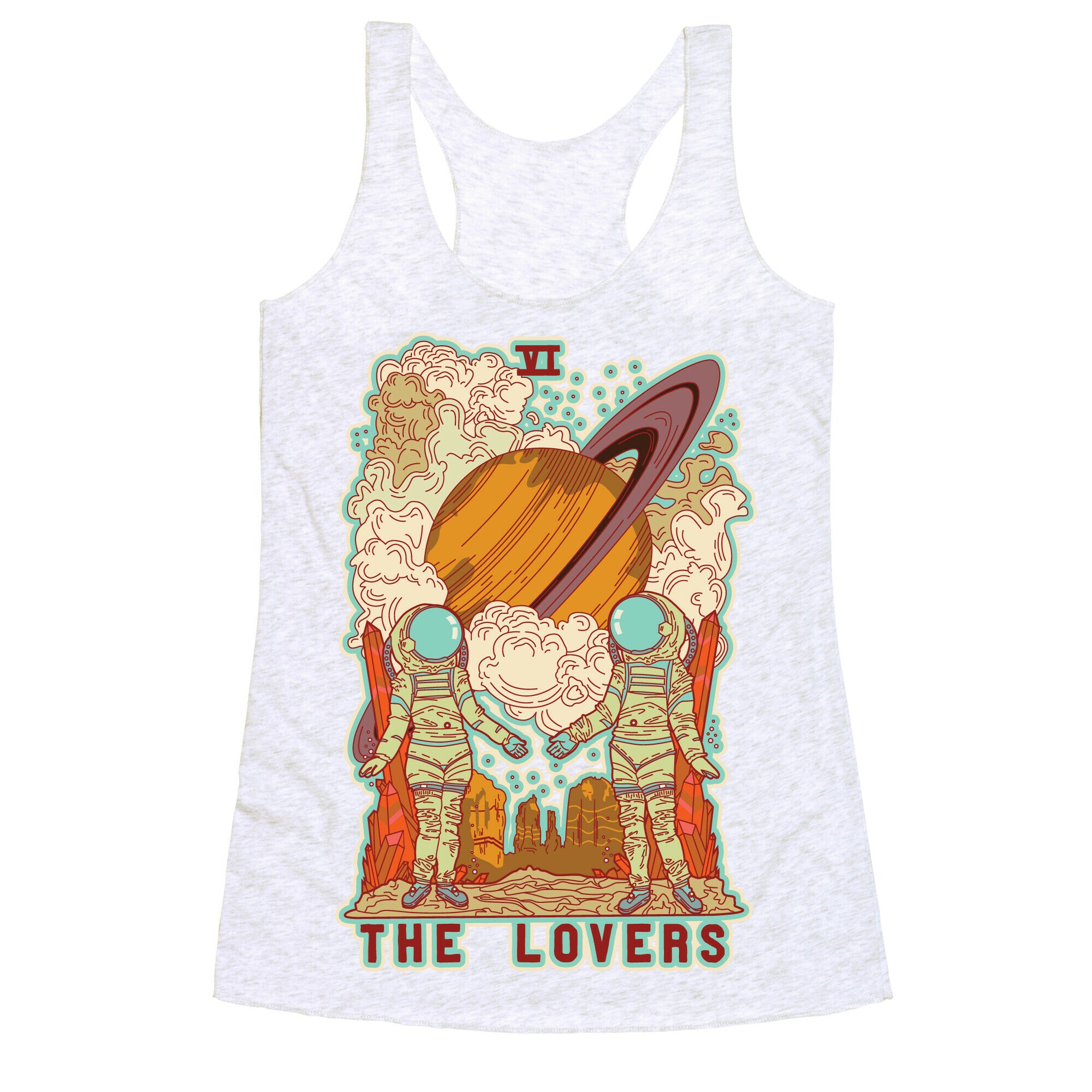 The Lovers in Space Racerback Tank