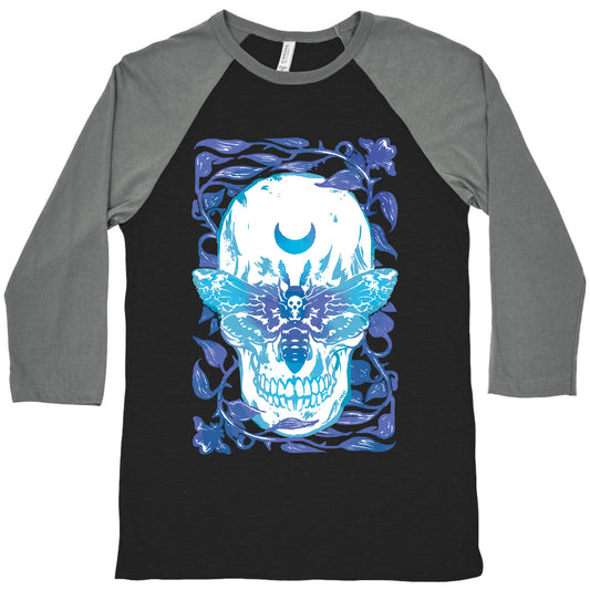 Skull Moth Baseball Tee