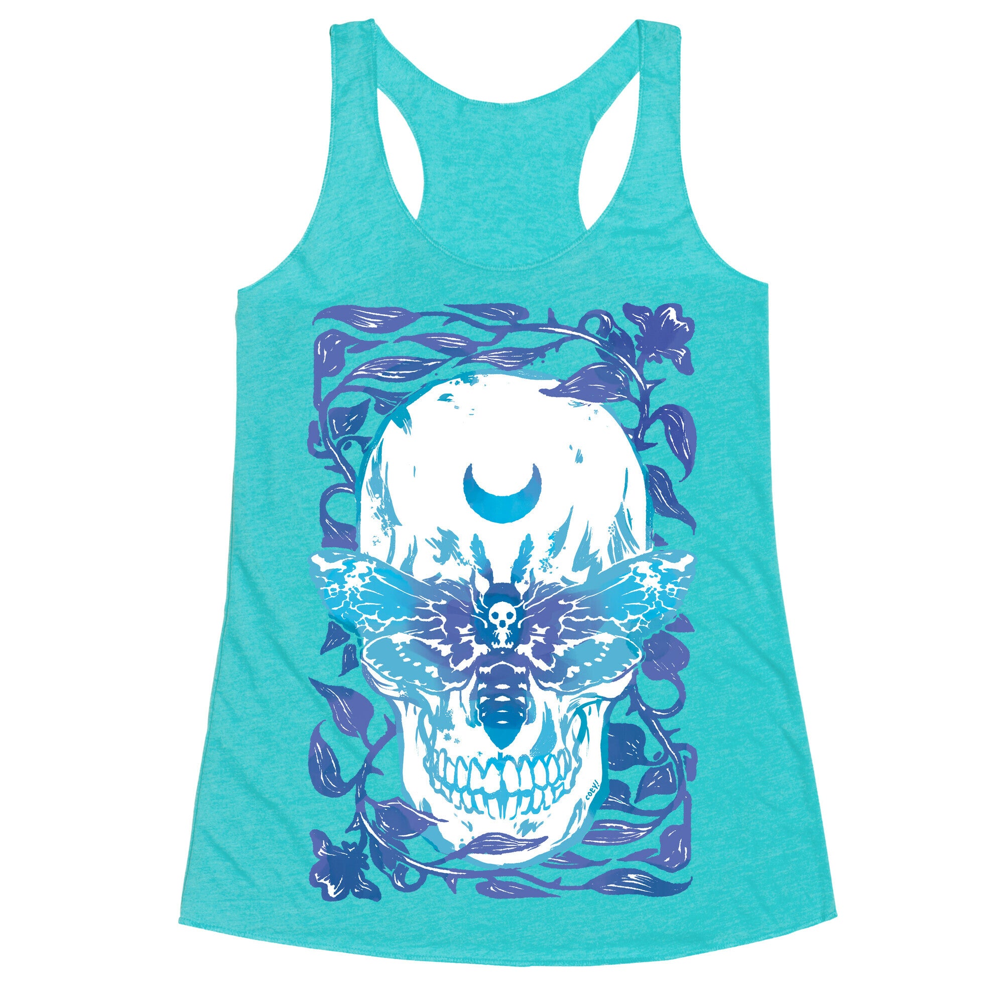 Skull Moth Racerback Tank